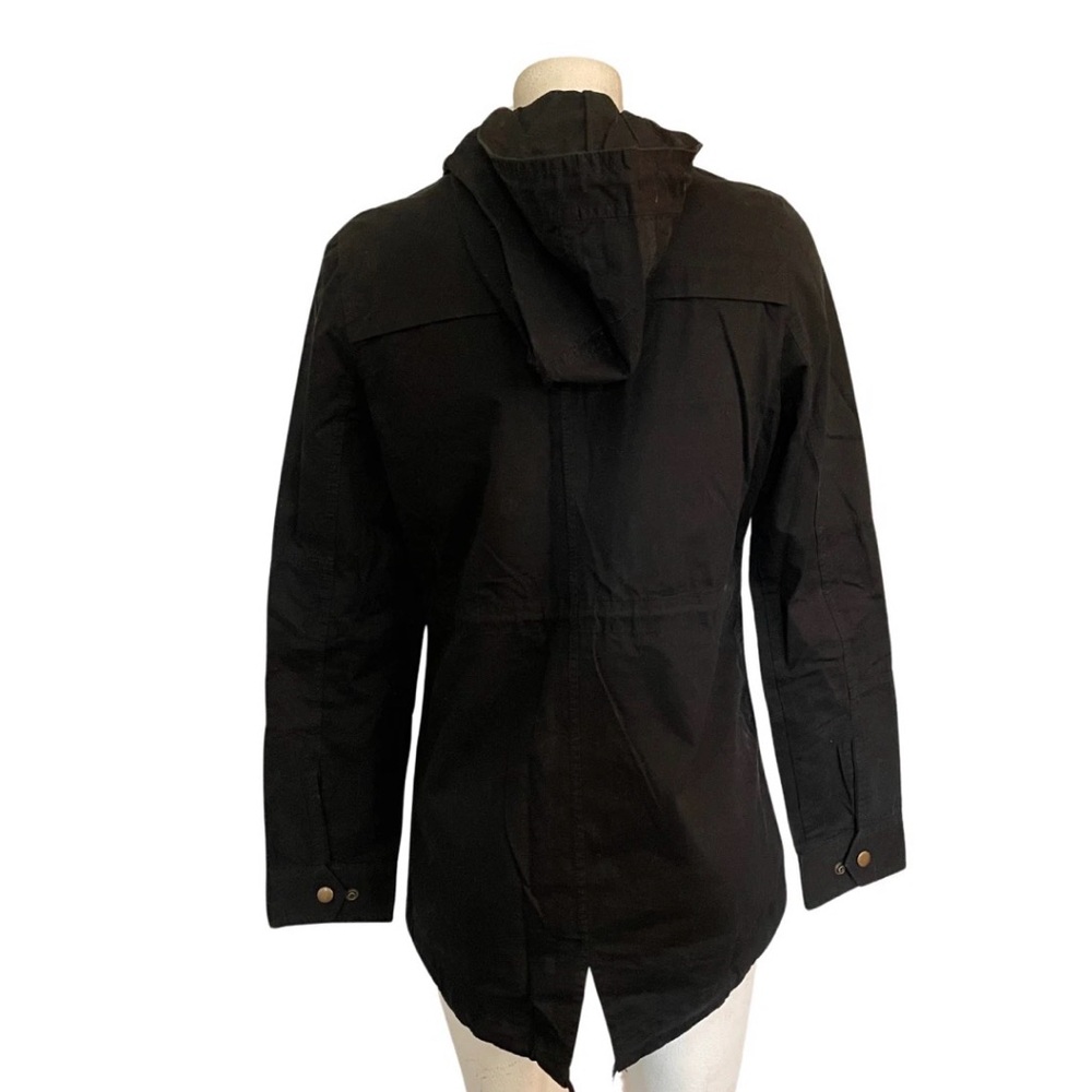 Love Tree Hooded Utility Jacket- Black - Picture 3 of 7
